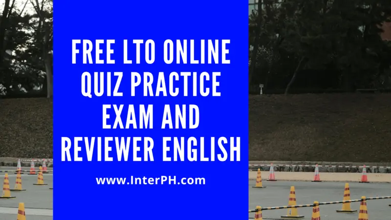 FREE LTO Online Quiz Practice Exam and Reviewer English